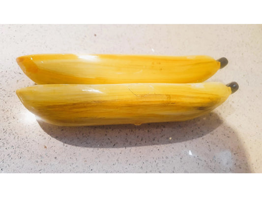 Banana Split Dishes, Banana Shaped, Raymond Pottery, Toni Raymond, Banana Boats, x 2