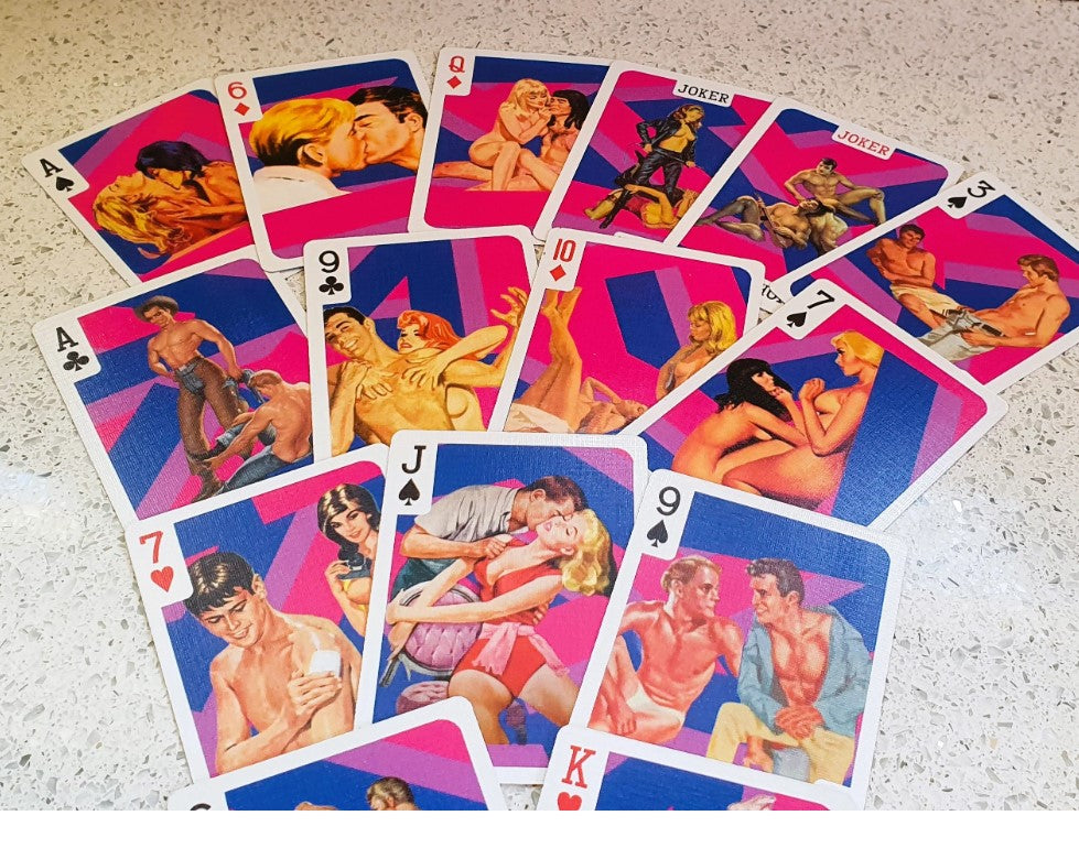 Bisexual Playing Cards,  Pulp Art Poker Cards, LGBT, Bisexual pride, Kitsch, Quirky, Unique, Playing Cards, Bisexual Gift, LGBT