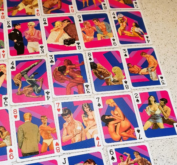 Bisexual Playing Cards,  Pulp Art Poker Cards, LGBT, Bisexual pride, Kitsch, Quirky, Unique, Playing Cards, Bisexual Gift, LGBT
