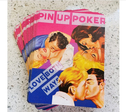 Bisexual Playing Cards,  Pulp Art Poker Cards, LGBT, Bisexual pride, Kitsch, Quirky, Unique, Playing Cards, Bisexual Gift, LGBT