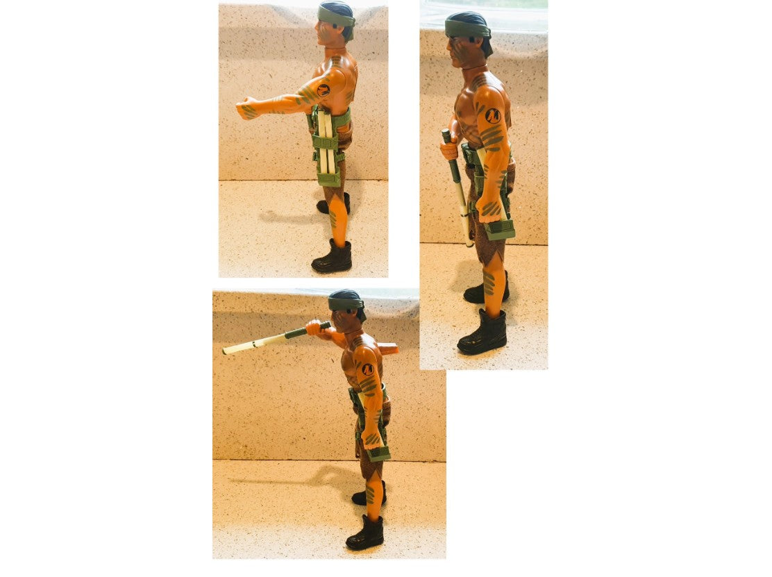 Action Man, Jungle, Amazon,  Dart, Blow Pipe, Hasbro Action Figure 1999, Works and Has Both Darts, Vintage Action man, 90s Action man