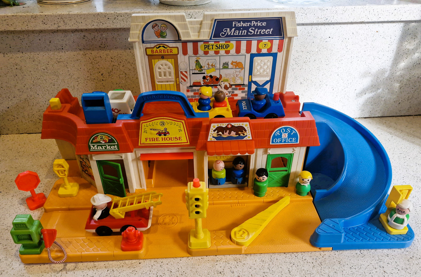 Boxed collectable Fisher Price Main street Toy set 