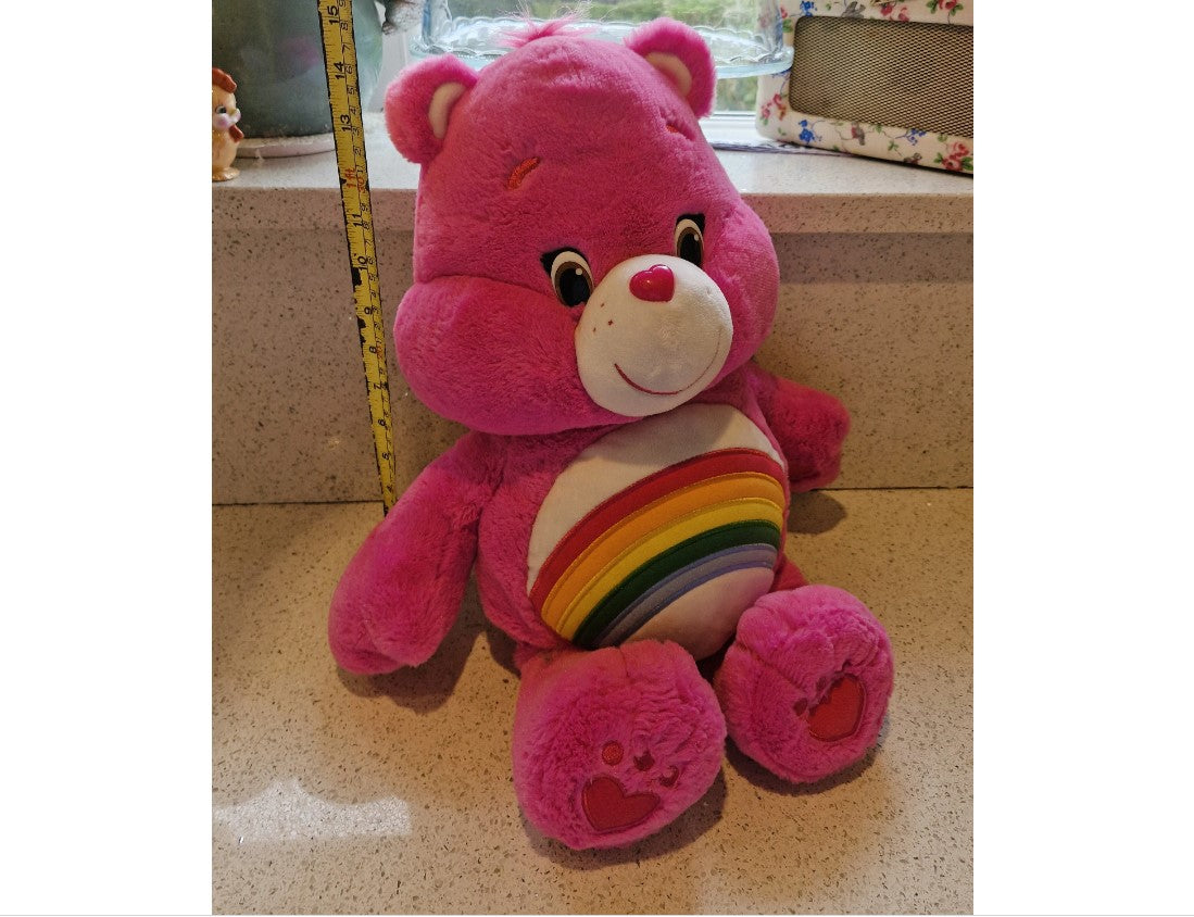 Care Bear, Plush, Cheer Bear, Large, 20", Very Good condition