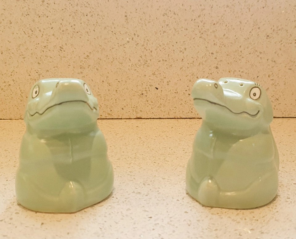 Carltonware, Crocodile,  Alligator, Salt and Pepper pots, Carlton Ware Cruet Set, Vintage, Quirky, 60s Salt and Pepper Shakers 