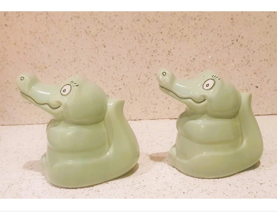 Carltonware, Crocodile,  Alligator, Salt and Pepper pots, Carlton Ware Cruet Set, Vintage, Quirky, 60s Salt and Pepper Shakers 