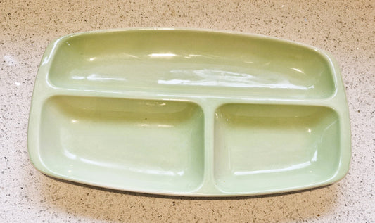 Carltonware Segmented serving dish, 1960s, 60s, Segmented Plate, Segmented dish, Kitchenalia, Carltonware, Green, Vintage