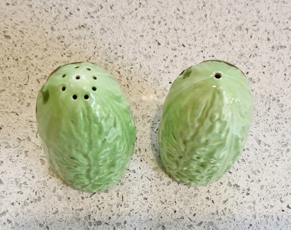 Carltonware, Vintage, Quirky, ceramic, Salt and Pepper Pots, Lettuce and Tomato Salt and Pepper Pot, Carlton Ware