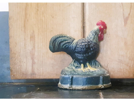 Cockerel, Rooster Shaped Cast iron Door Stop,  Cockerel Shaped cast Iron Door Jam, Cockerel Door Stop, Farmhouse Decor, Vintage 