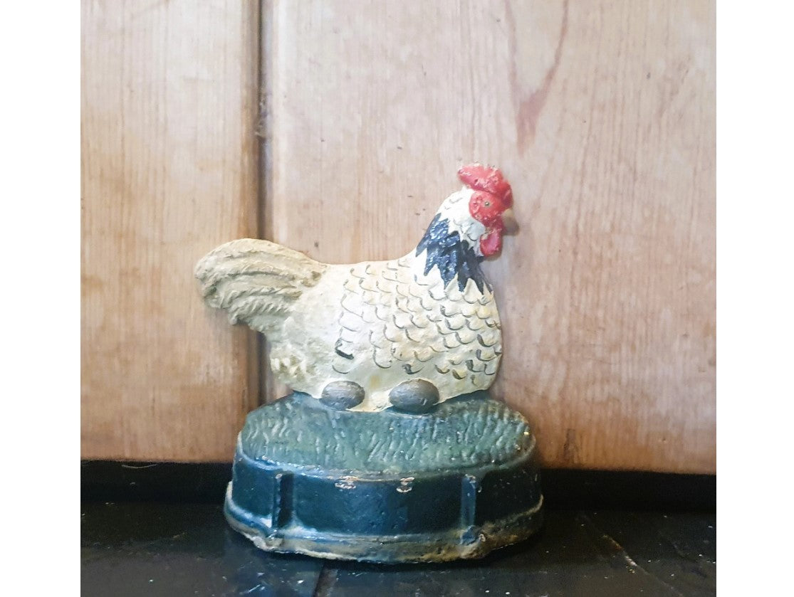 Chicken Shaped Cast iron Door Stop,  Chicken Shaped, Sussex Hen,  cast Iron Door Stop, Hen Door Stop, Farmhouse decor,