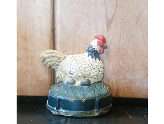 Chicken Shaped Cast iron Door Stop,  Chicken Shaped, Sussex Hen,  cast Iron Door Stop, Hen Door Stop, Farmhouse decor,