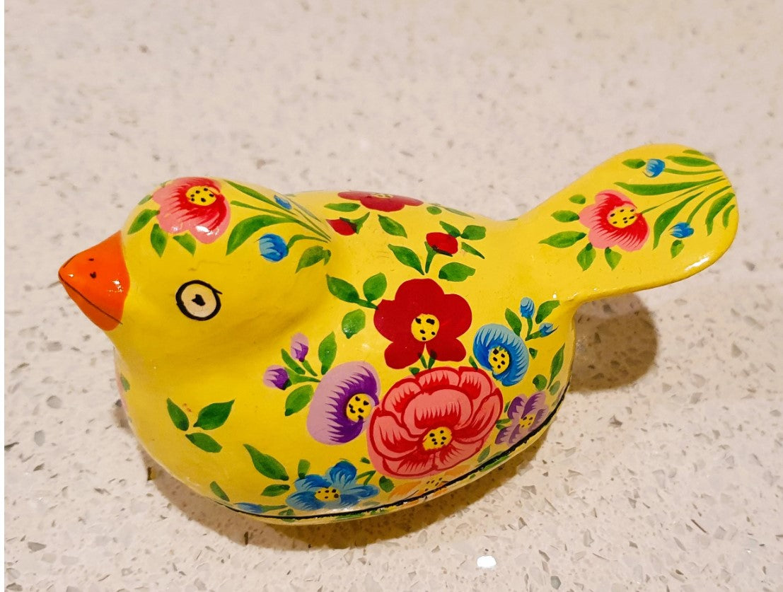 Chicken shaped trinket Box, Wooden Chicken Shaped Trinket Box, Chicken Shaped, Easter Egg Box, Vintage