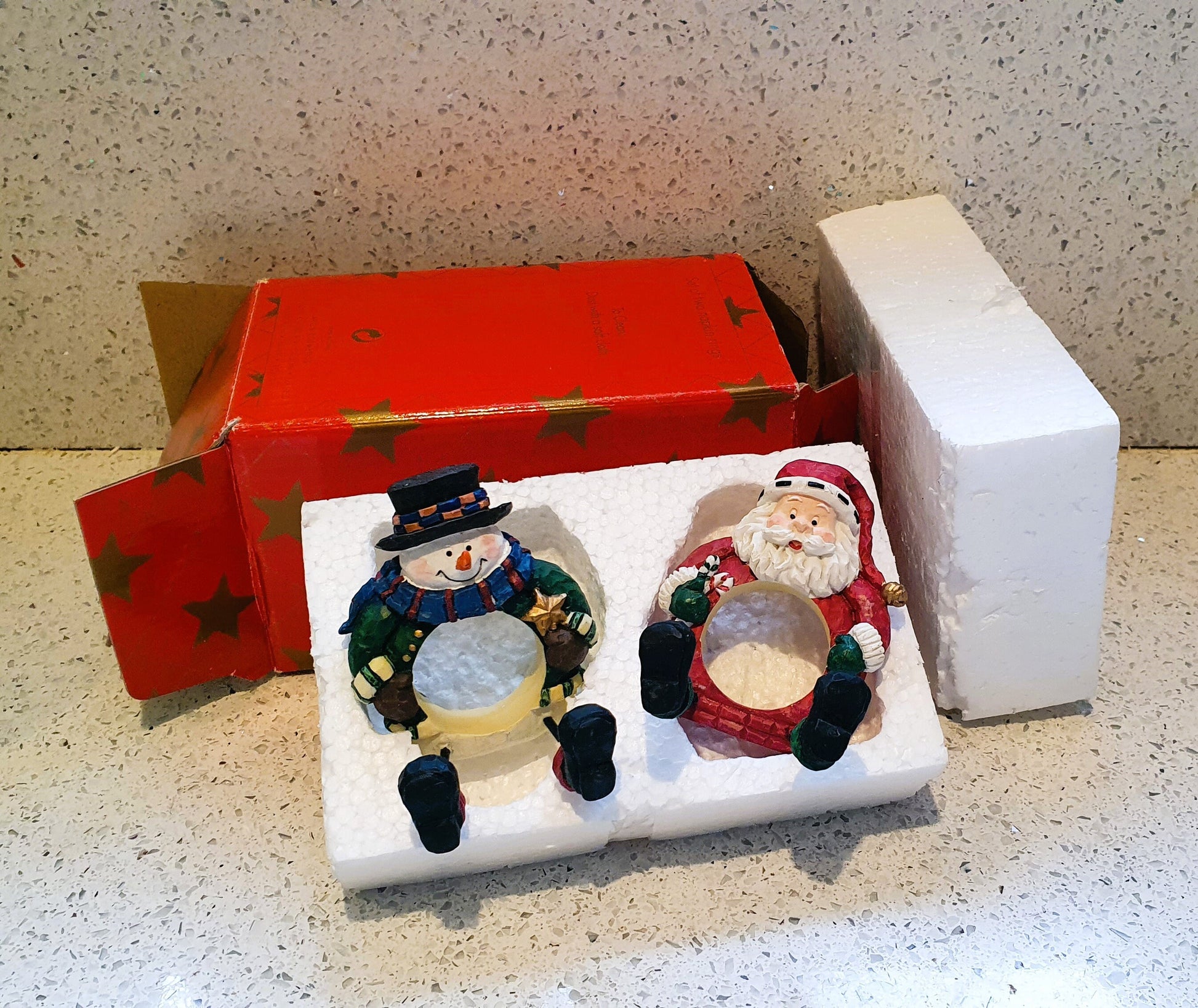 Christmas Napkin Rings, Avon, Snowman Napkin rings, Santa Napkin Rings,