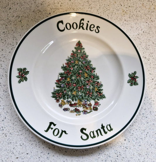 Santa Cookie Plate, Johnson Bros, Made In England, 