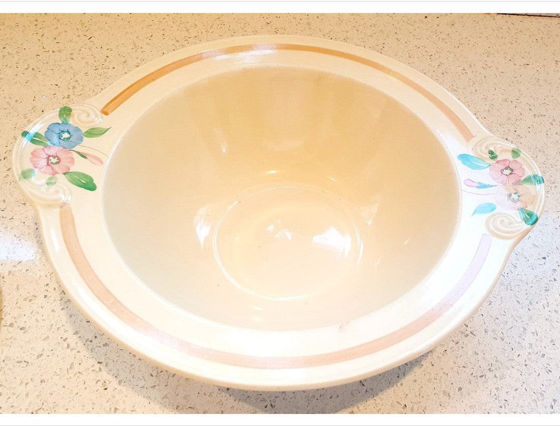 Clarice Cliff Tureen, Art Deco hand Painted Tureen, Clarice Cliff, Nosegay, Serving Dish, Tureen, Lidded Bowl, Rare, 1920's Original - Signed
