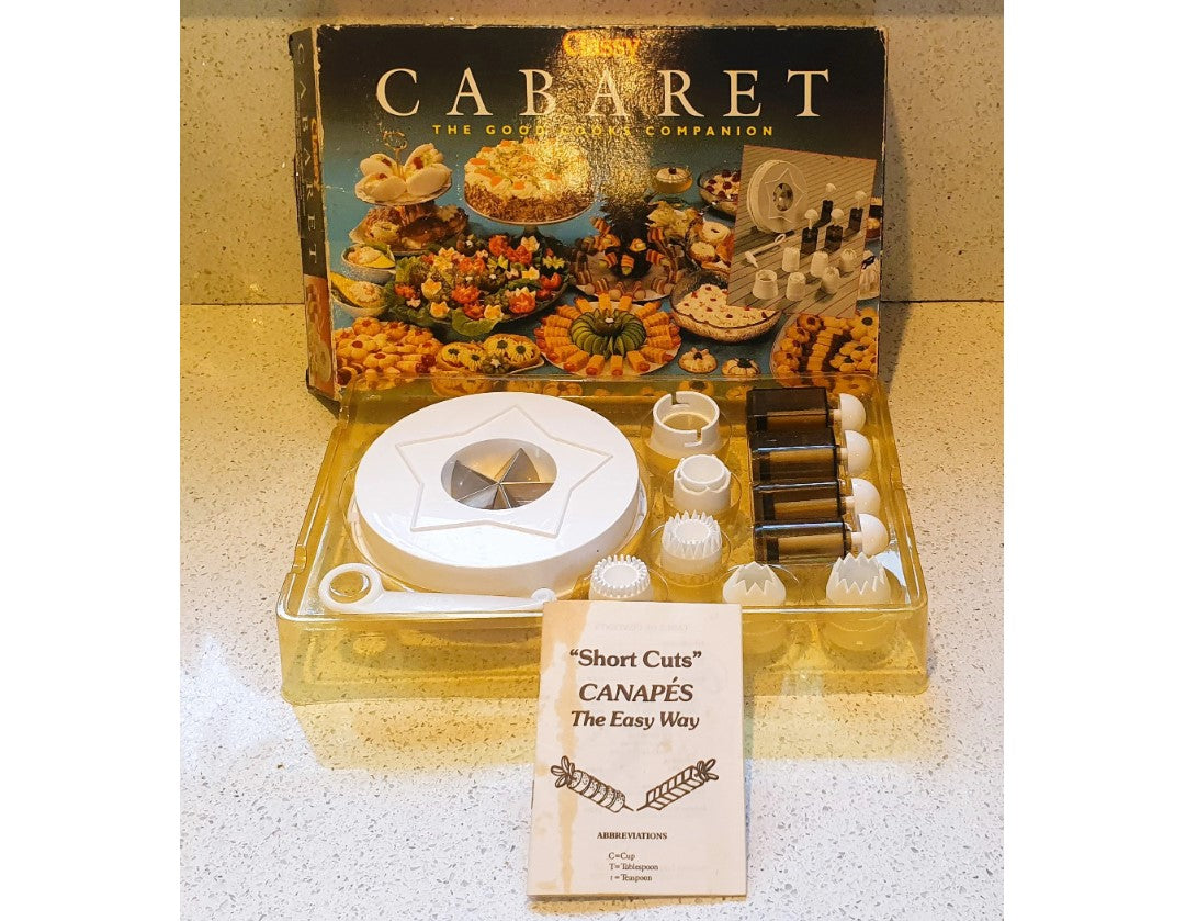 Classy Cabaret, Canape Maker, Canape cutting gadget, Canape making Kit, Vintage Kitchenalia 