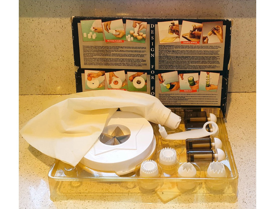 Classy Cabaret, Canape Maker, Canape cutting gadget, Canape making Kit, Vintage Kitchenalia 