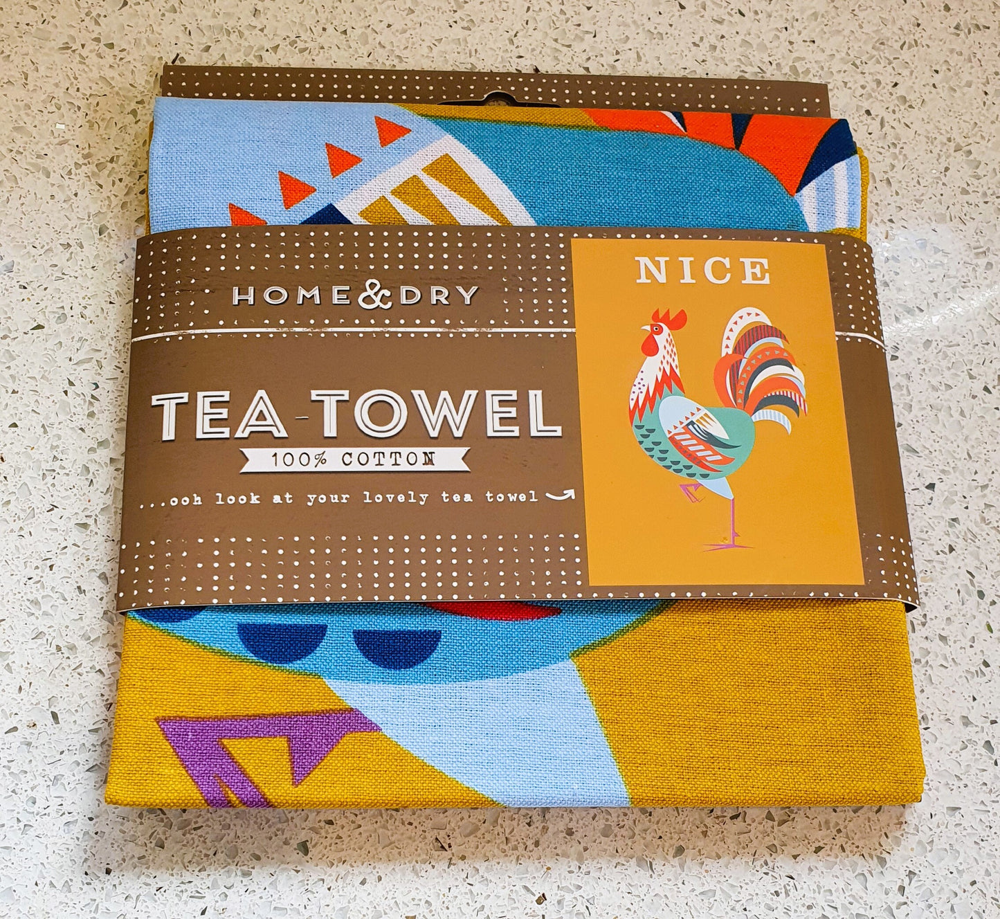 Cockrel Tea Towel, Rude, Cheeky, Fun, Design, NEW, in Packaging, Farmhouse Decor, 