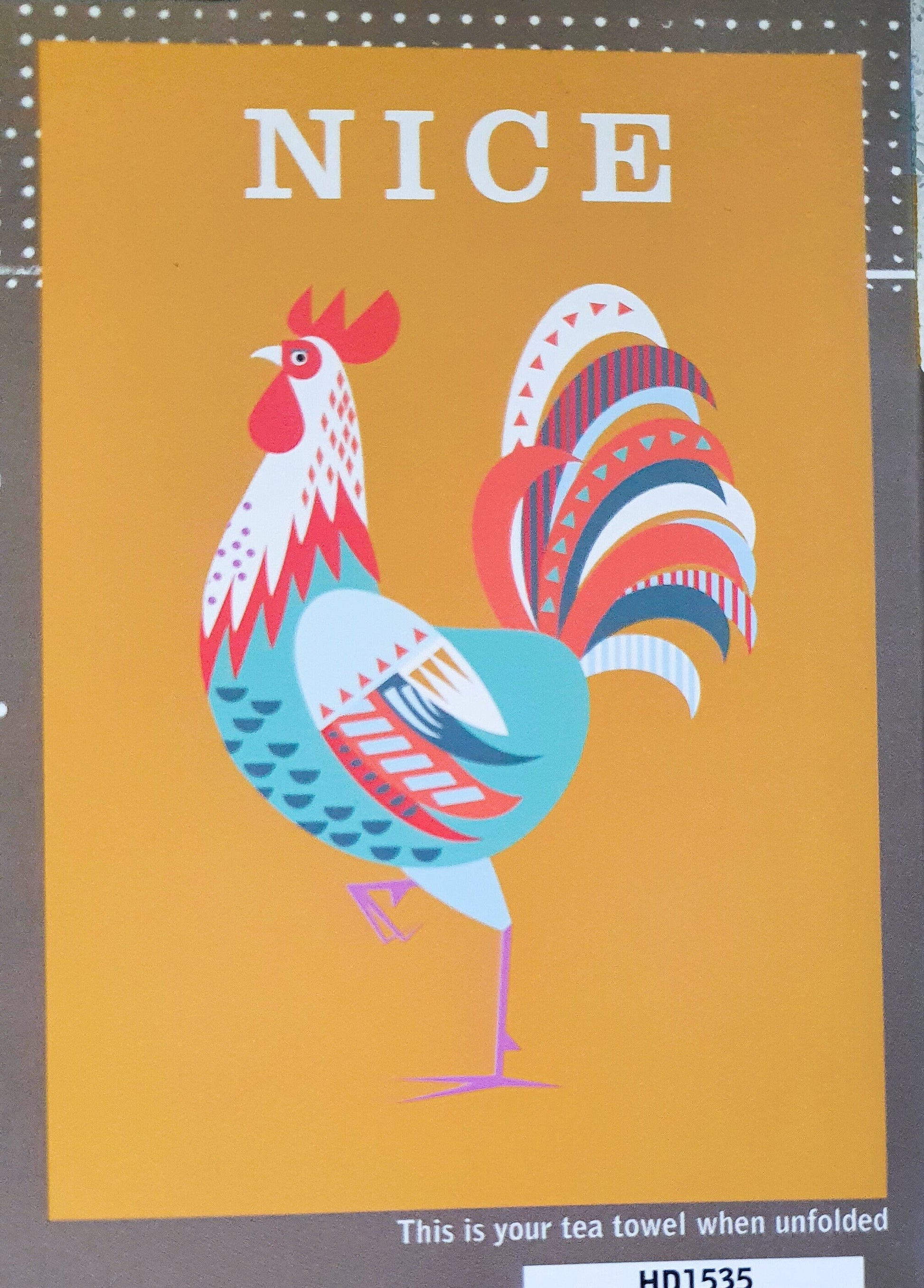 Cockrel Tea Towel, Rude, Cheeky, Fun, Design, NEW, in Packaging, Farmhouse Decor, 