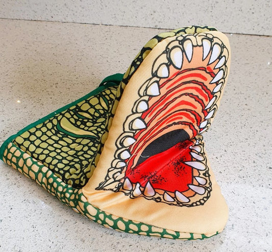 Crocodile Oven Gloves, Alligator Oven Gloves, Crocodile Alligator Oven Gloves, Quirky, fun, kitchen, Crocodile Oven mitt