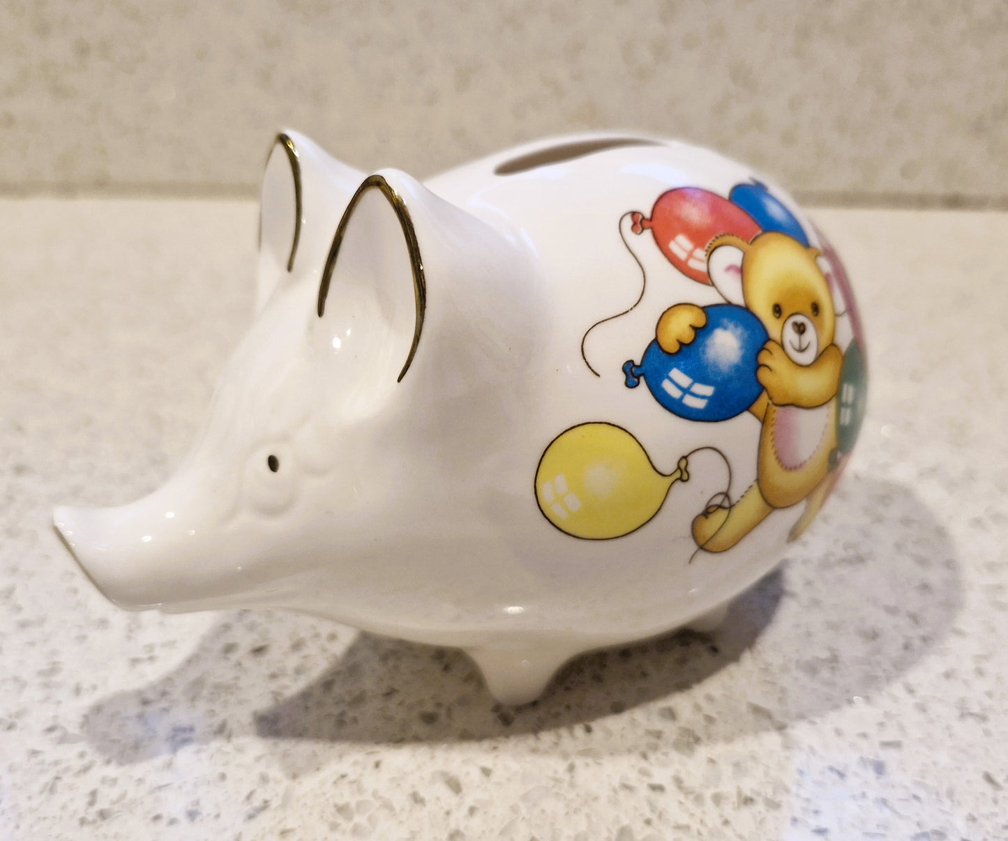 Crown Bone china Piggy Bank, Vintage 