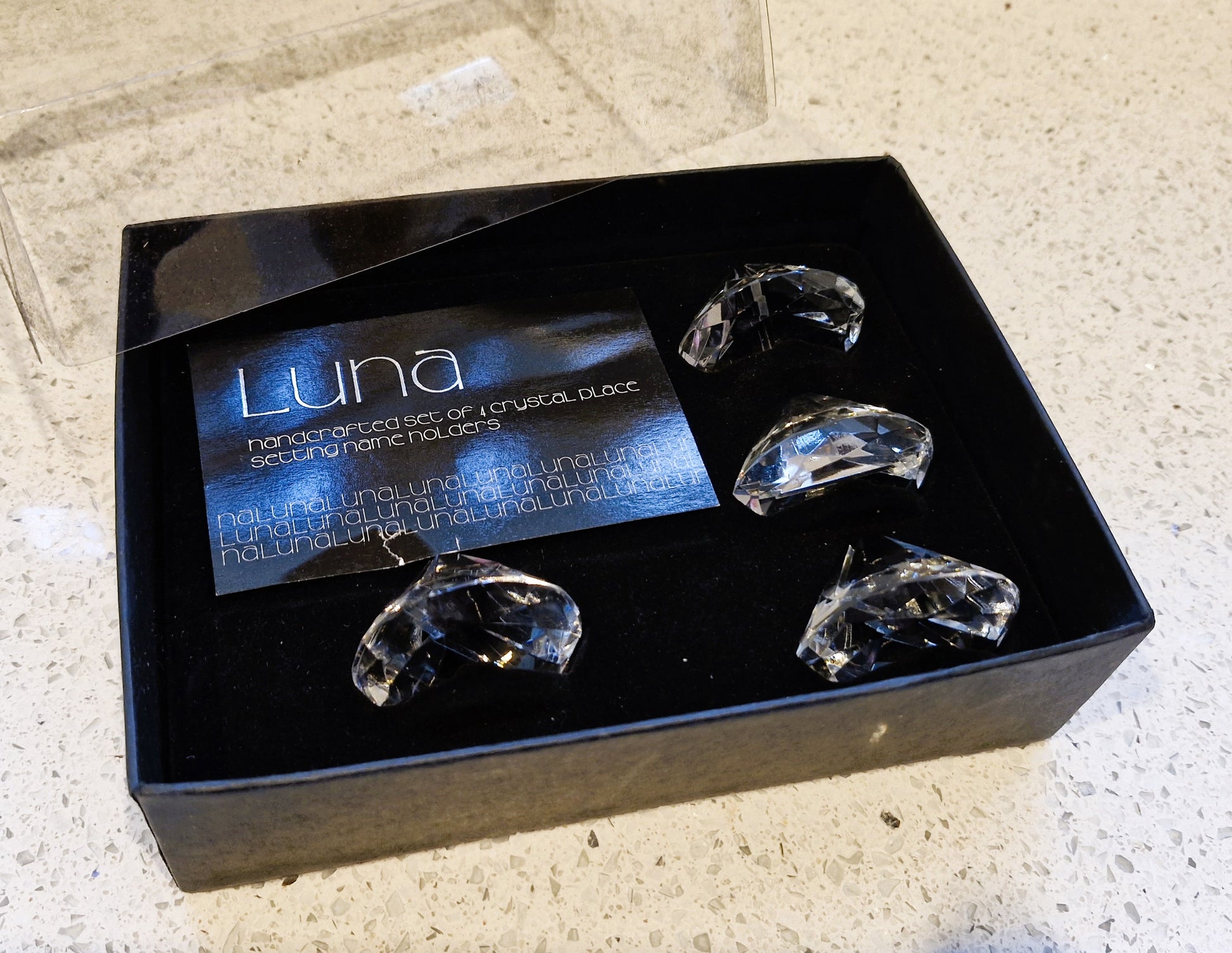 Crystal Place Setting card holders 