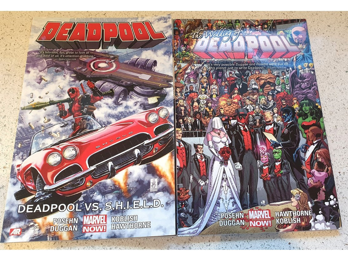 DEADPOOL, Deadpool comics, Deadpool v Shield, Marvel Now, Posehn Duggan, Koblish Hawthorn, The Wedding of Deadpool, Vintage Deadpool