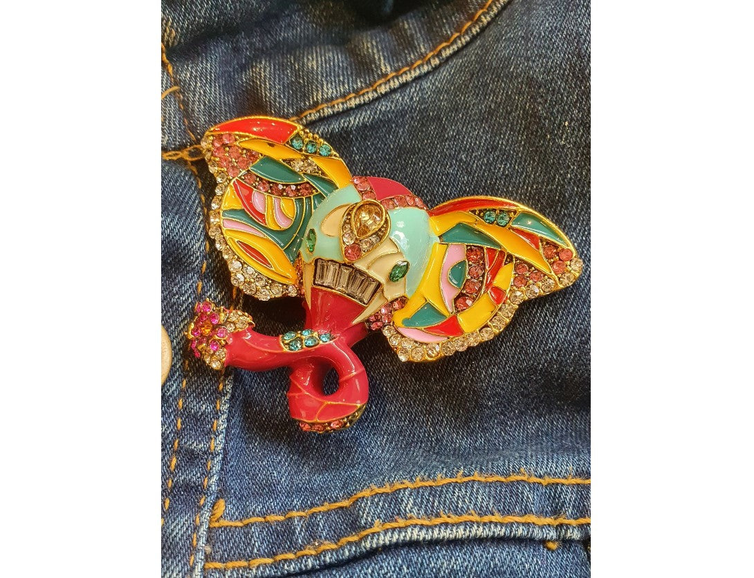 Elephant Broach, NEW, Quirky, Coat Broach, Quirky Jewellery, Quirky, Unusual, Enamel,