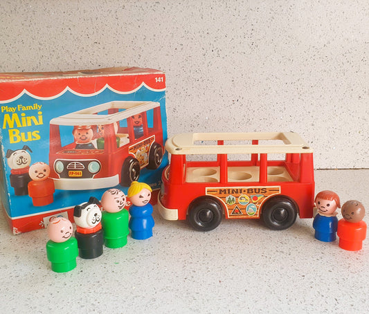 Fisher-Price Play Family mini Bus / Play Family Mini Van, Little People, Fisher Price Mini Bus, Fisher Price Mini Van,  with Box