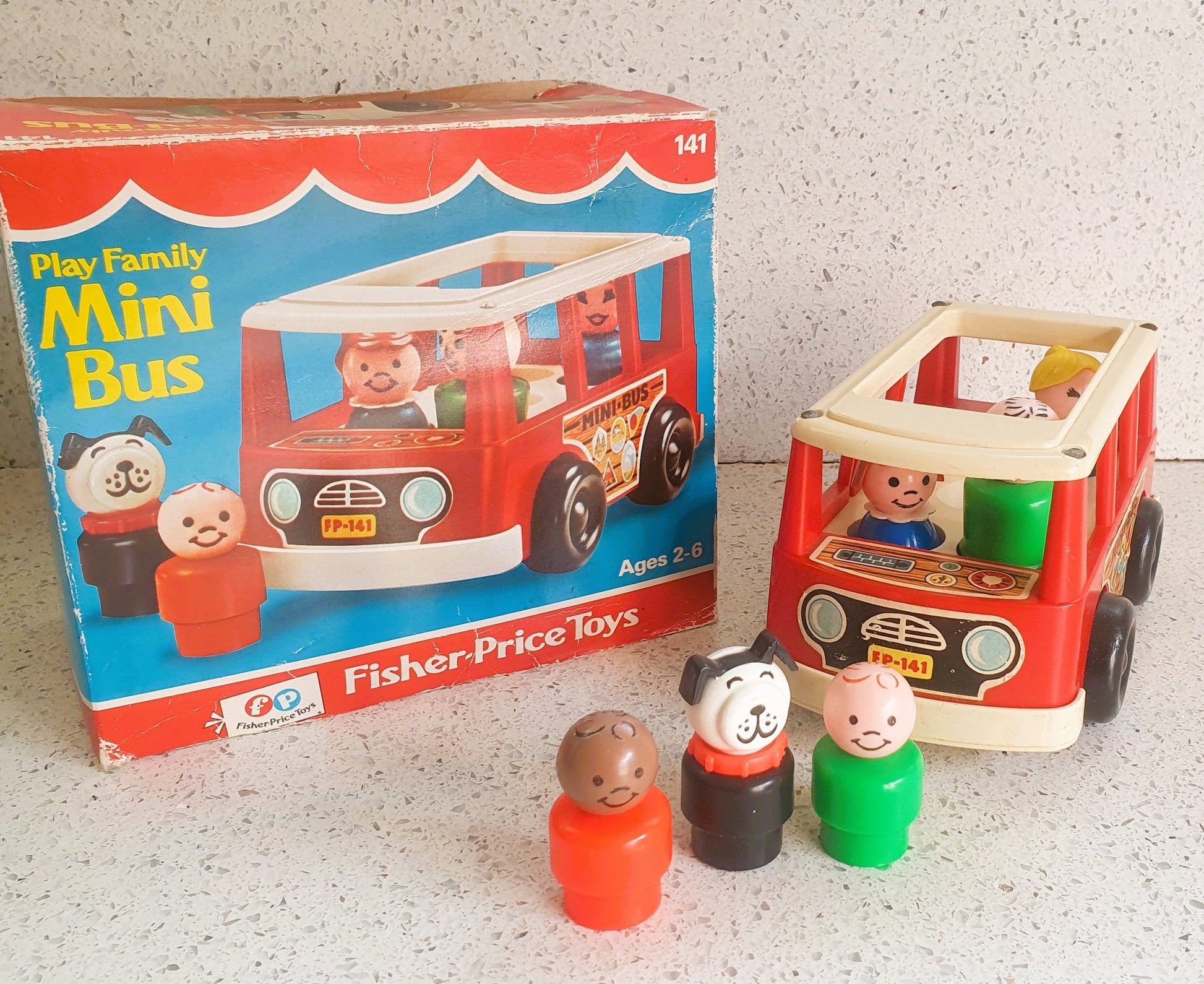 Fisher-Price Play Family mini Bus / Play Family Mini Van, Little People, Fisher Price Mini Bus, Fisher Price Mini Van,  with Box