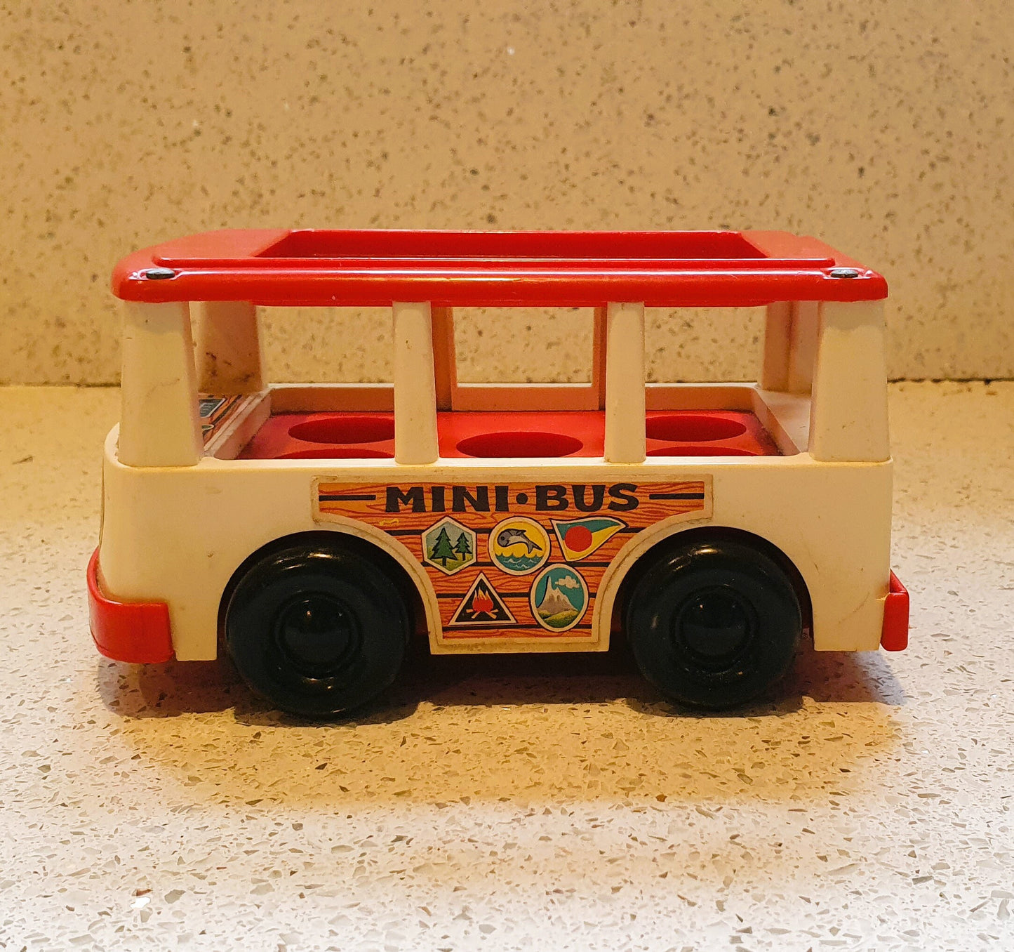 Vintage Fisher-Price Mini-Bus, Fisher Price Little People, Boxed, Vintage, Original, Little People, Vintage Fisher Price toys 