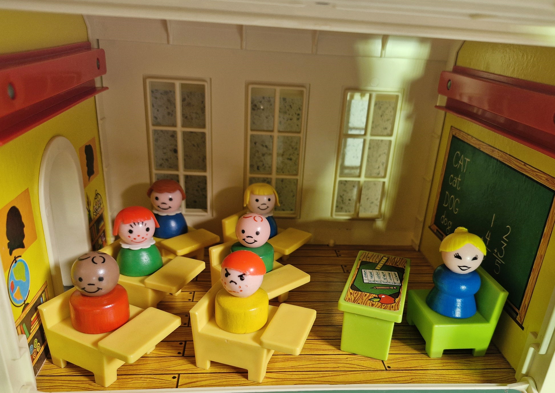 Fisher Price Play family School, 70s fisher Price Toys 