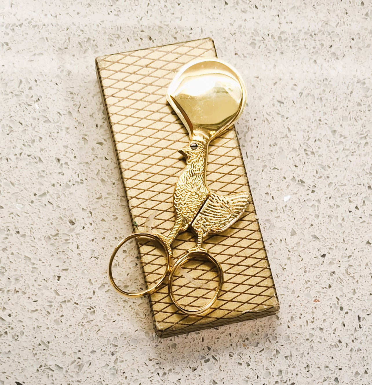 Gold Plated Chicken Boiled egg scissors 