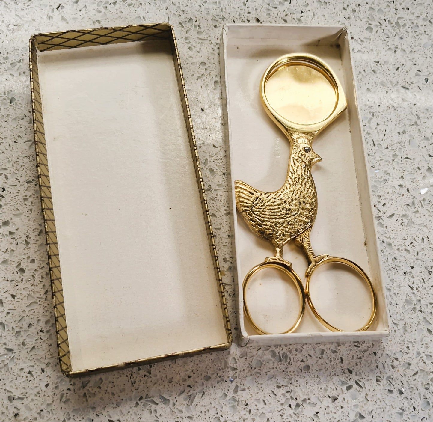 SOLINGEN Boiled egg Scissors, German, Gold plated, Boxed 