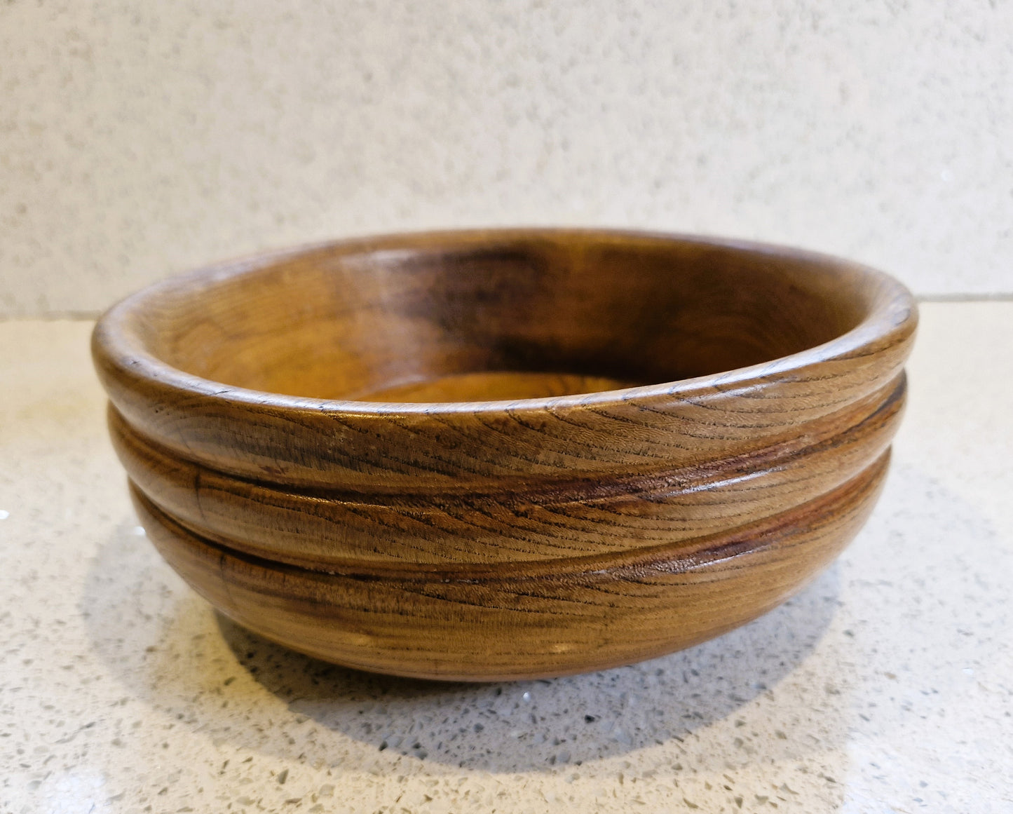 heavy Wooden Bowl, Vintage 