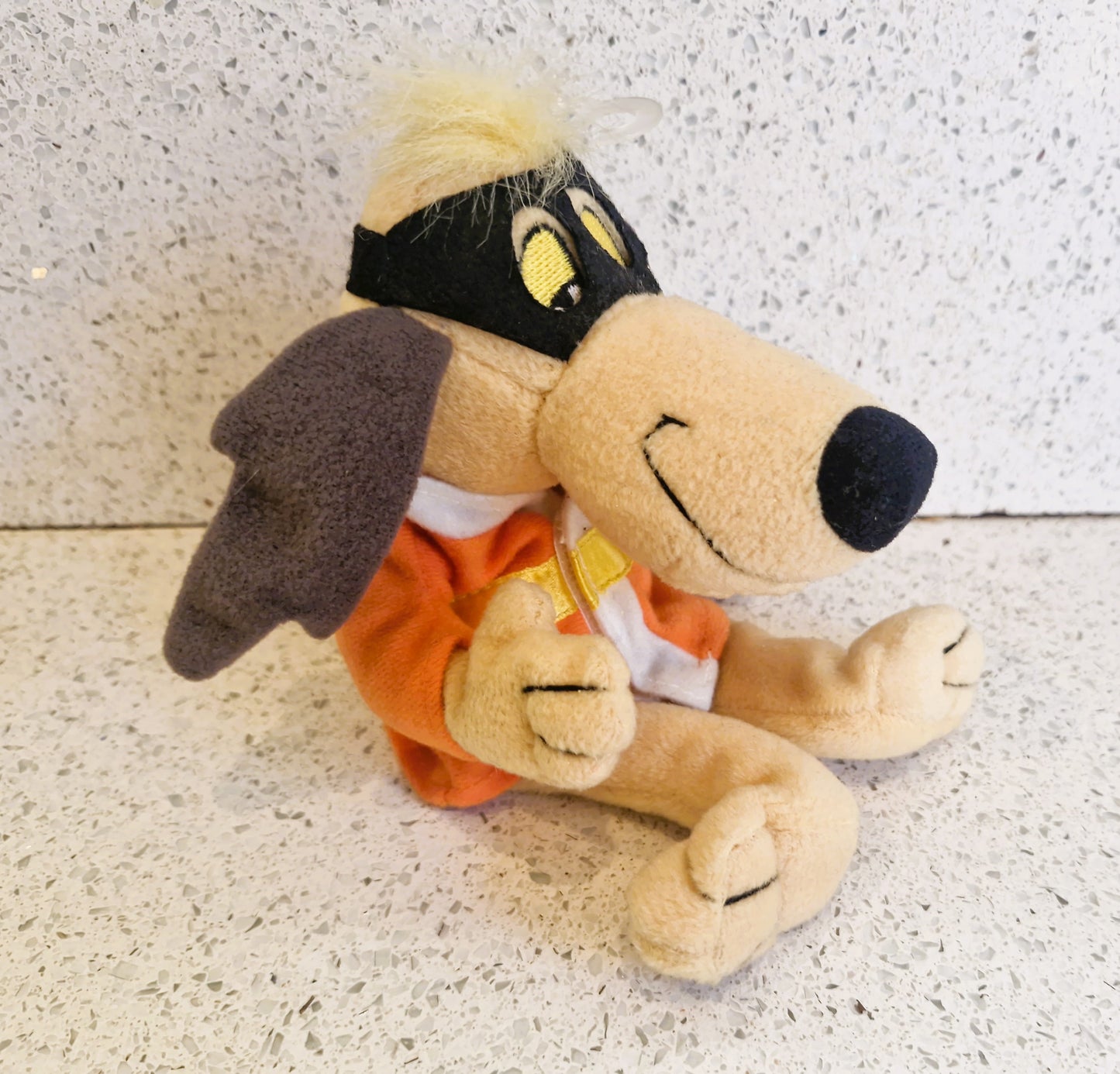 Warner Bros plush, beanie, 'Hong Kong Phooey', Vintage, 2001, Hanna-Barbera, 'Very Good Condition