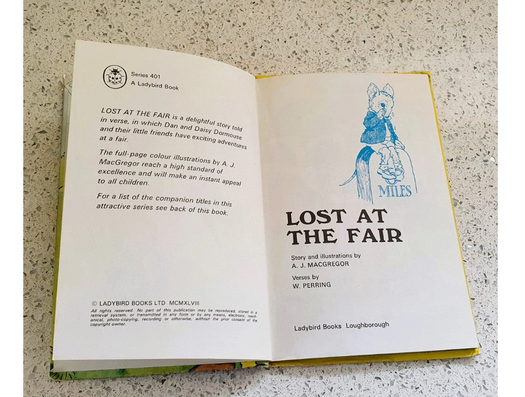 Lost at The Fair Rhyming Stories, Macgregor, Perring, Vintage Ladybird Book,