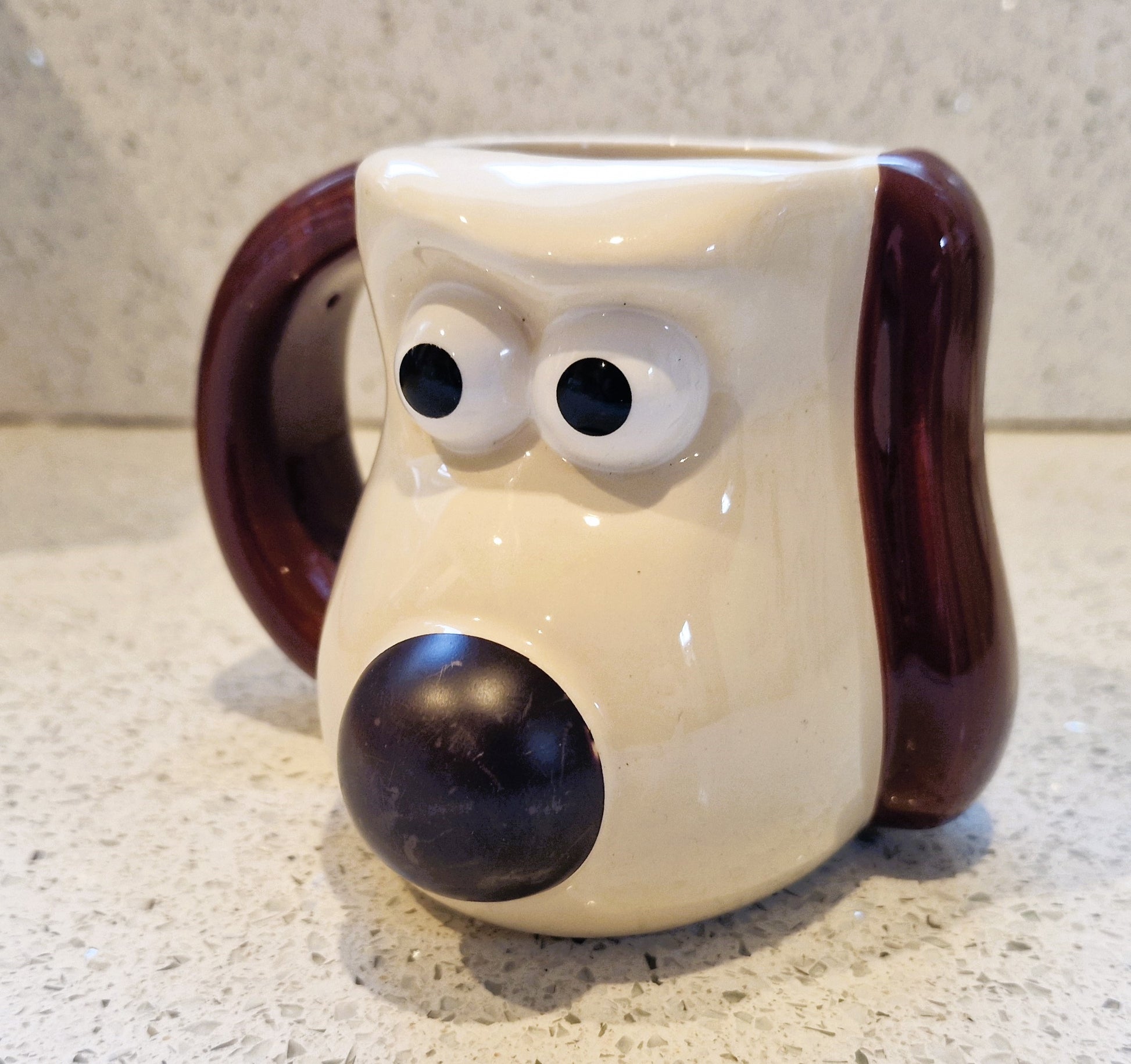 PG Tps, Wallace and Gromit, Gromit Mug, 2005, Red Nose, Heat changes Nose colour to Red 
