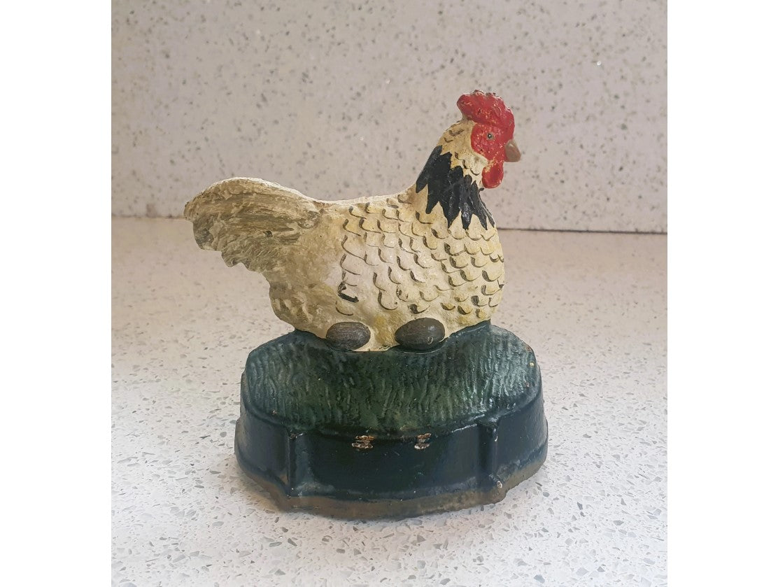 Chicken Shaped Cast iron Door Stop,  Chicken Shaped, Sussex Hen,  cast Iron Door Stop, Hen Door Stop, Farmhouse decor,