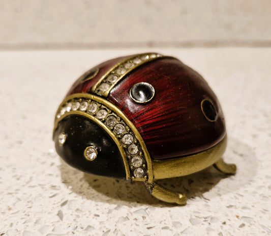 Past Times Ladybug Trinket Box 