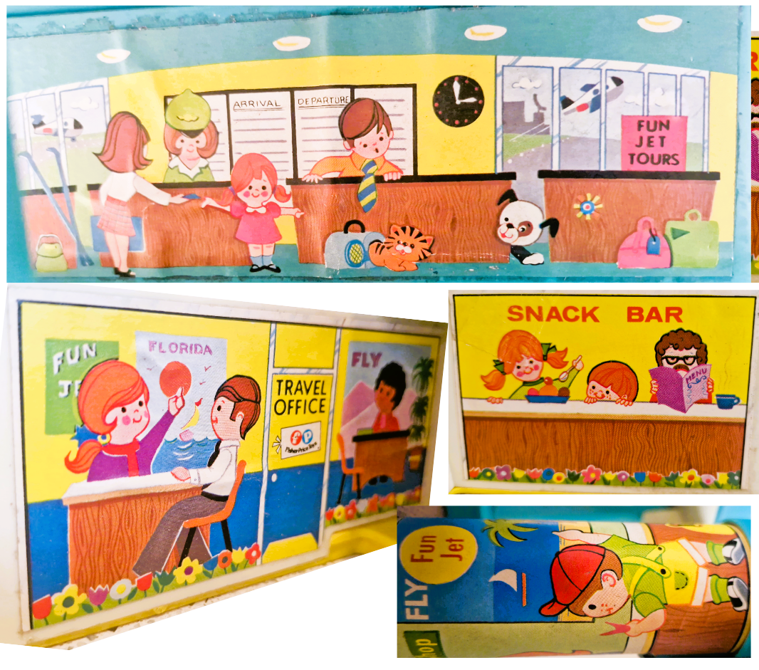 Fisher-Price 70s Airport, Fisher Price Play Family Airport, Fisher Price Little People Airport, Complete