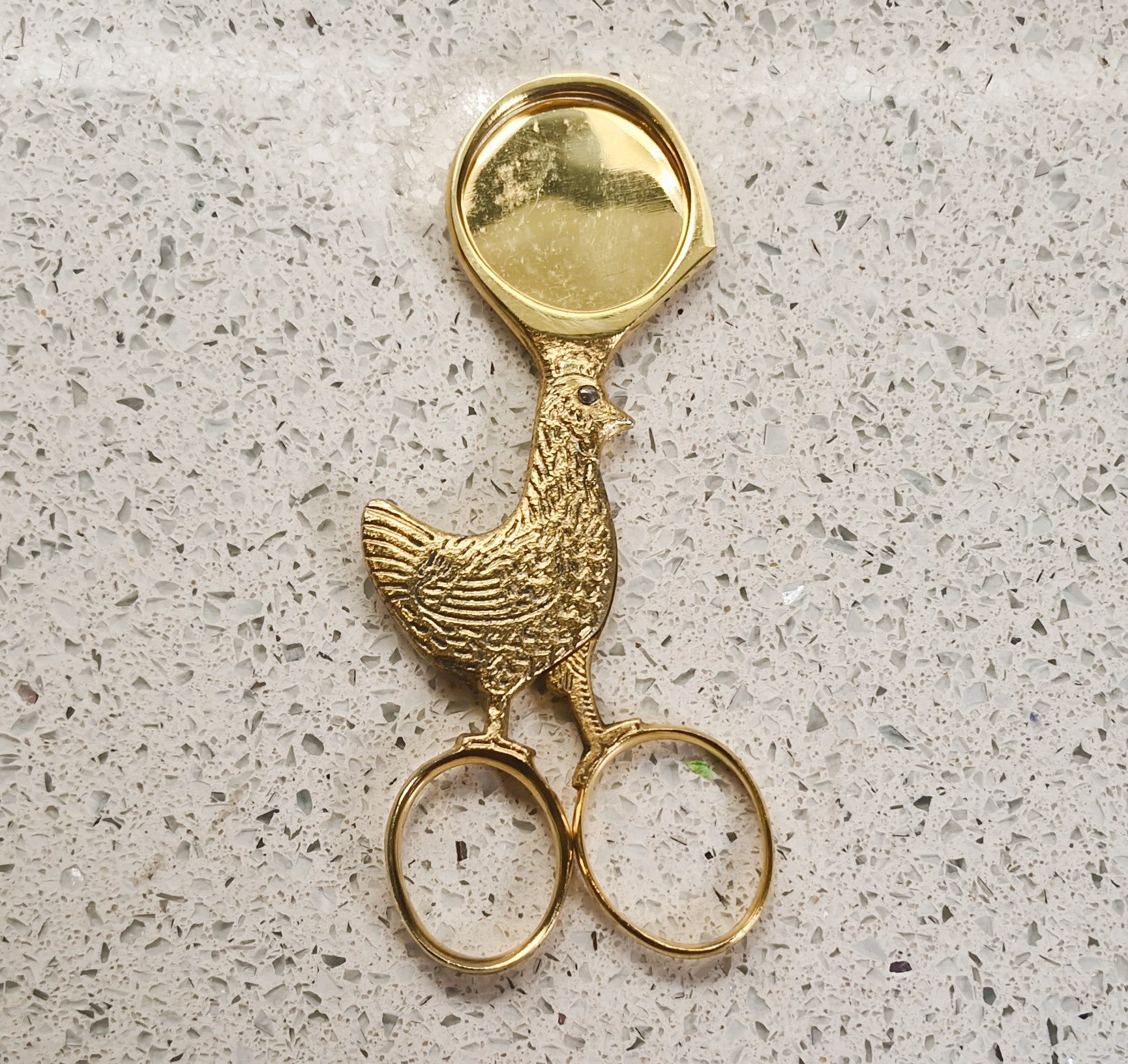 SOLINGEN Boiled egg Scissors, German, Gold plated 