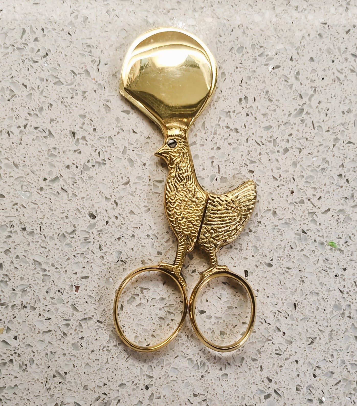 Rare SOLINGEN Boiled egg Scissors, German, Gold plated 