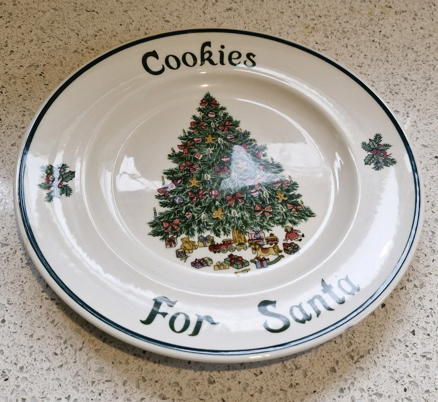 Santa Cookie Plate, Johnson Bros, Made In England, 
