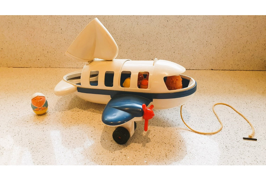 Airfix Weebles Airplane, Vintage, Weebles Plane, With Pilot and Passengers, AIRFIX, England, Airbus - RARE
