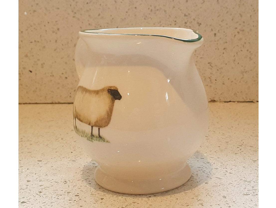 Vintage Sheep Jug, Vintage Sheep Creamer, Farm Animals Jug,  Cow, Sheep, Creamer, English pottery, Cloverleaf, Earthenware, Milk jug, 10cm High