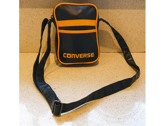 Converse Bag, Vintage Converse Cross Body Bag, Converse shoulder Bag, Blue and Yellow, Very Good Condition