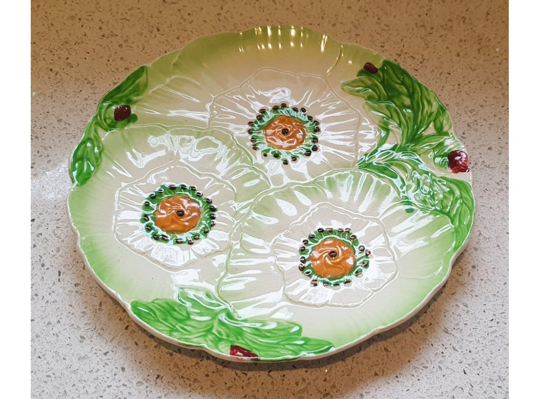 Grimwades, Royal Winton, ,Art Deco Plate, 1930s, Hand Painted, Majolica, Made in England