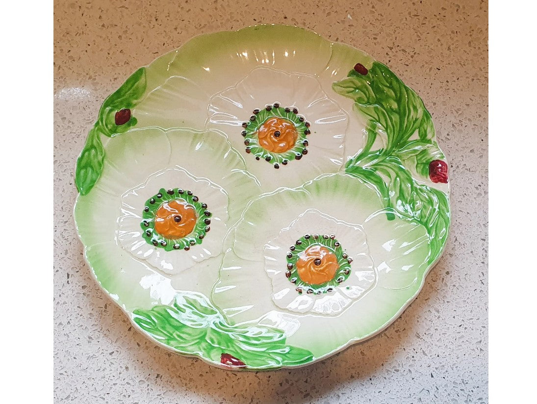 Grimwades, Royal Winton, ,Art Deco Plate, 1930s, Hand Painted, Majolica, Made in England