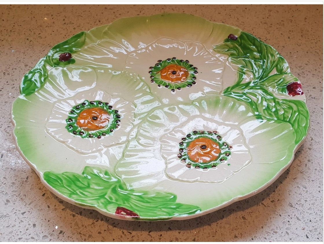 Grimwades, Royal Winton, ,Art Deco Plate, 1930s, Hand Painted, Majolica, Made in England