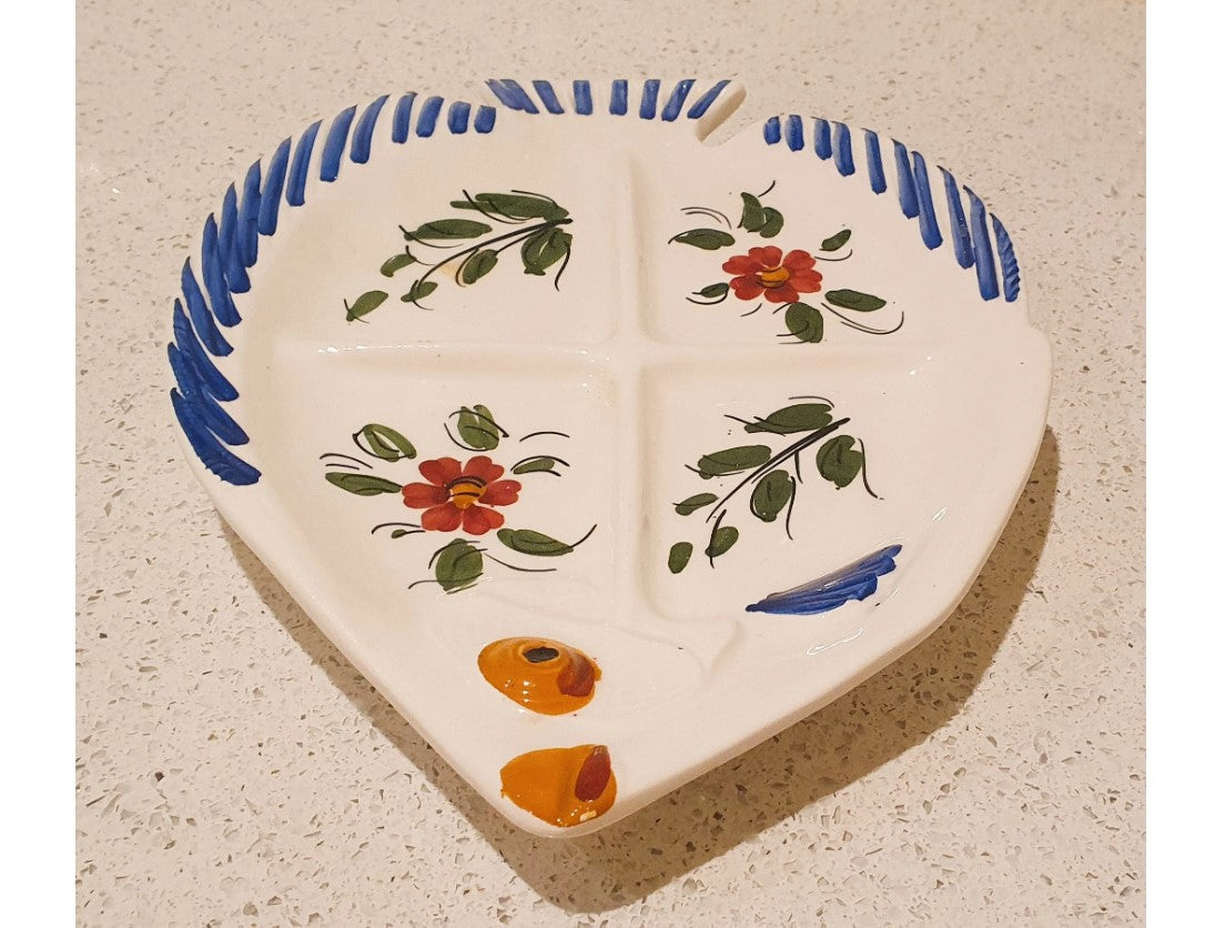 Hand Painted Spanish Platter, fish shaped platter, fish shaped plate, pintado a man